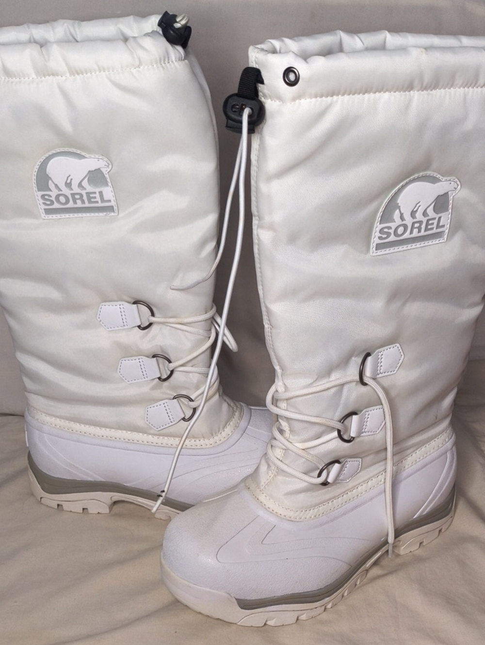 Sorel White Women's Insulated Winter Lace-Up Boots Size 8 AS